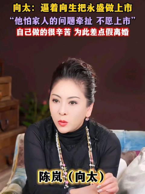向太谈及当年力推永盛上市，坦言向生内心并不愿意…