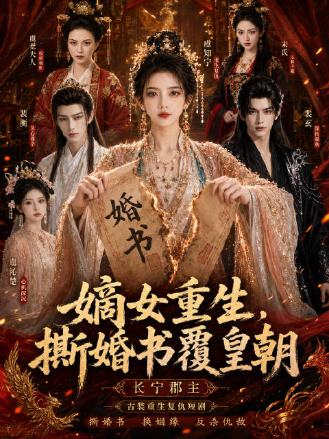 短剧·嫡女重生，撕婚书覆皇朝-第91集-虞知宁前世遭靖王世子裴衡与堂妹虞沁楚陷害，被逼自刎惨死。重生回及笄前夕，她当众撕
