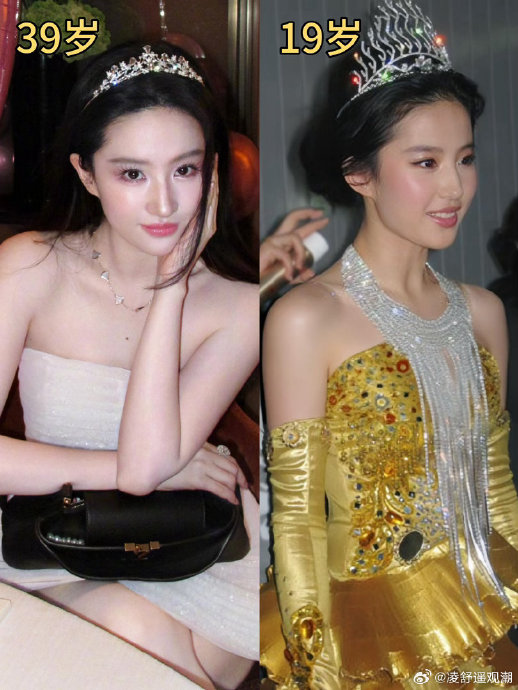 刘亦菲39岁生日照与金鹰女神时期对比有多大？