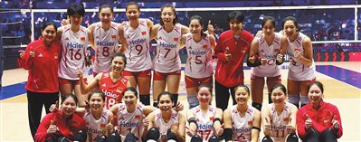 中国女排位列8强头名 中国女排位列8强头名