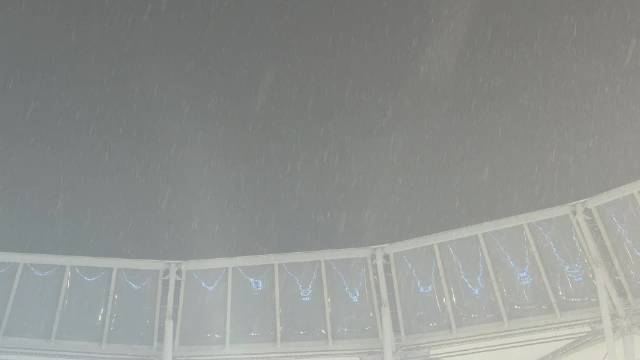 比赛现场雨势渐大
