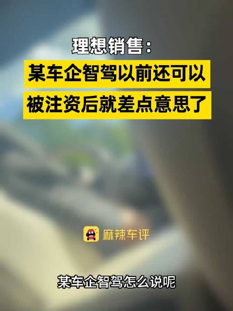 被注资后智驾反而变差了吗，理想销售说纯视觉不如激光雷达可靠