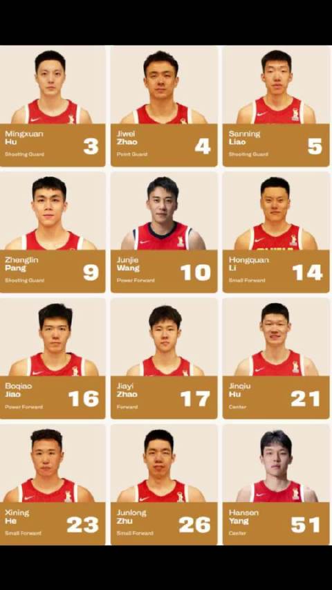 杨瀚森入选中国男篮名单