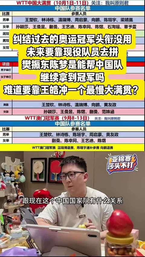 原主播说过去冠军帮不了现在，未来靠现役去拼