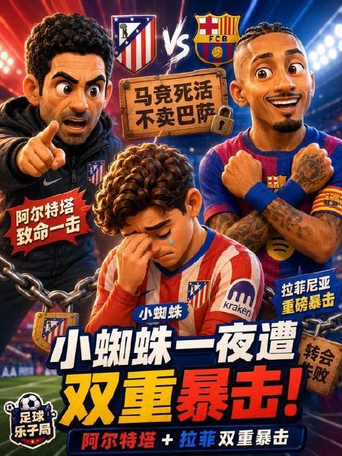 马竞拒放人巴萨求购落空，阿尔瓦雷斯遭阿尔特塔拉菲尼亚双杀