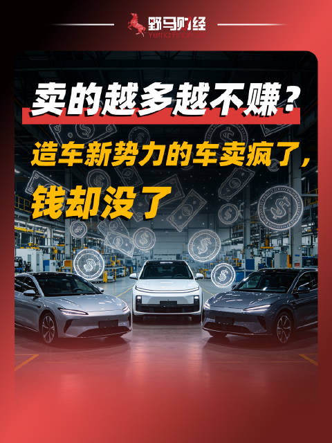 卖的越多越不赚？造车新势力的车卖疯了，钱却没了？汽车财经
