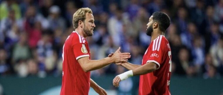 德国杯｜拜仁4-1奥斯纳布吕克，凯恩双响，奥利塞、比朔夫破门
