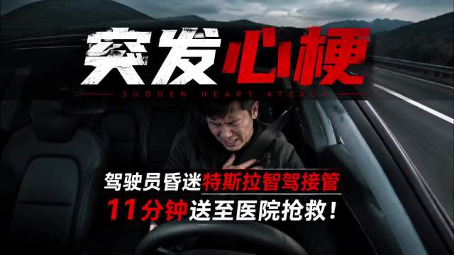 高速上突发心梗！特斯拉FSD自动接管，上演生死11分钟！