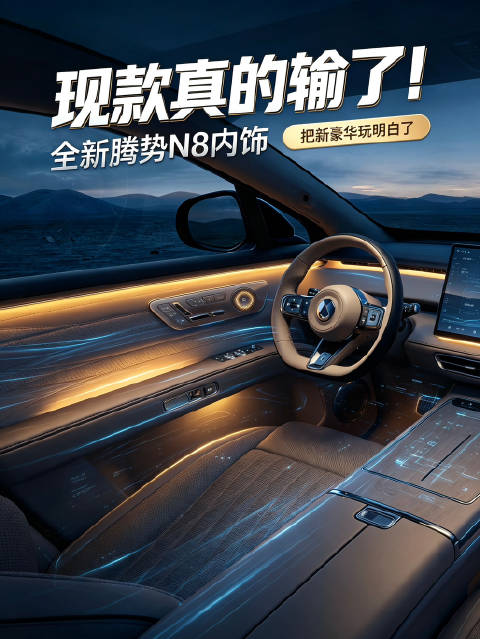不堆料、只懂人！全新腾势N8内饰，把新豪华玩明白了！