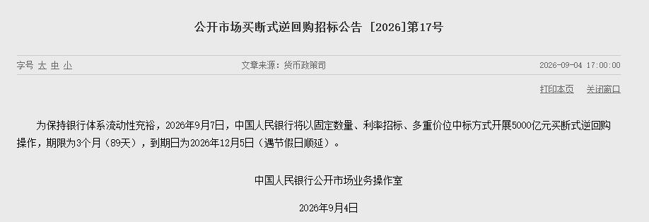 央行等量续作3个月期买断式逆回购 机构：宏观政策将向稳增长方向进一步发力