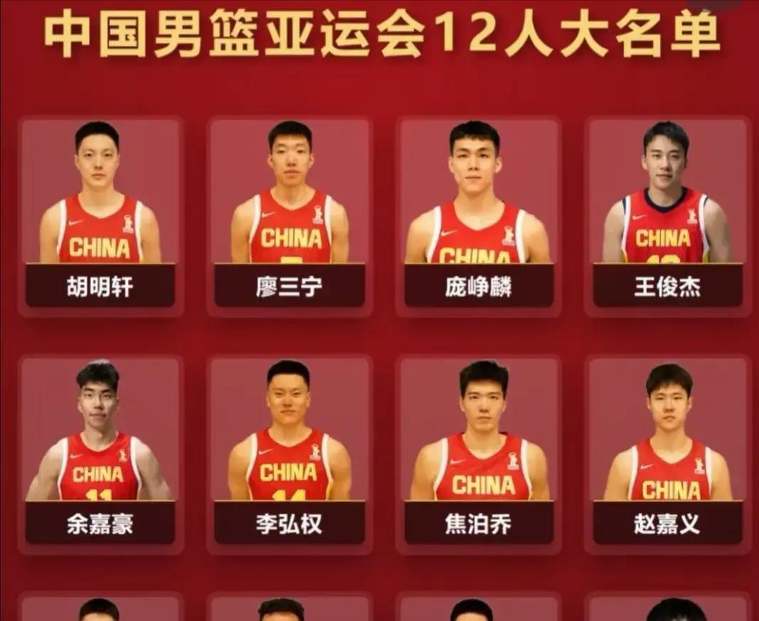有变！中国男篮12人名单三天就作废？ 赵睿或压哨入围！李悦洲或成牺牲品，亚运再迎挑战