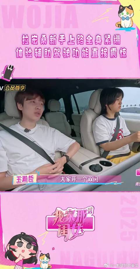拉宏新手开车忘双闪，王瀚哲耐心讲解引感慨
