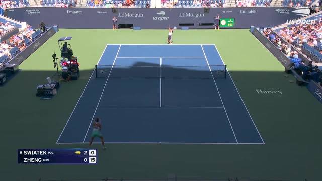 神仙回合 郑钦文2‑0斯瓦泰克，本场五佳球精彩回顾