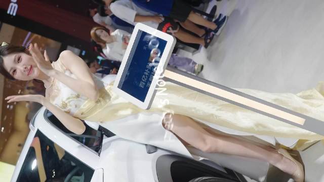 4K2025香港澳大湾区车展BYD网红车模#小雪花094 Beauty leg Racing Model车型
