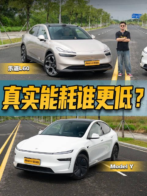 像素级对比轻量化标杆，乐道L60和特斯拉Model Y真实能耗谁更低？