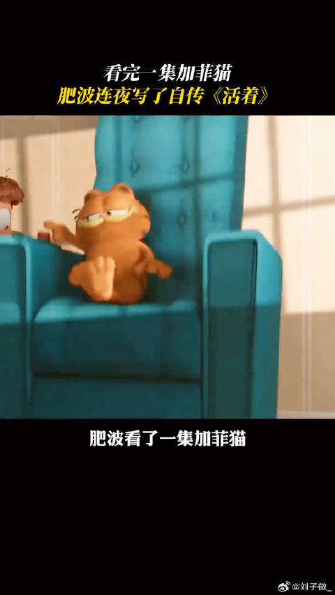 肥波看了一集加菲猫，连夜写了一本叫《活着》的自传熊出没 加菲猫的幸福生活