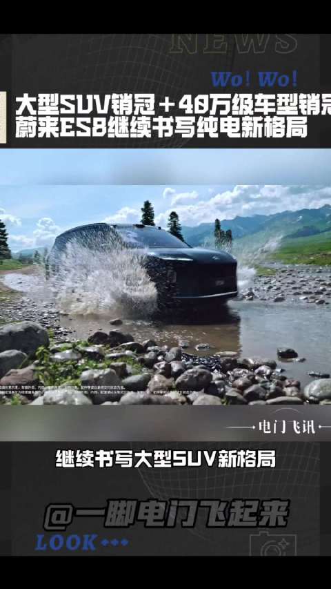 大型SUV销冠＋40万级车型销冠，蔚来ES8继续书写纯电新格局