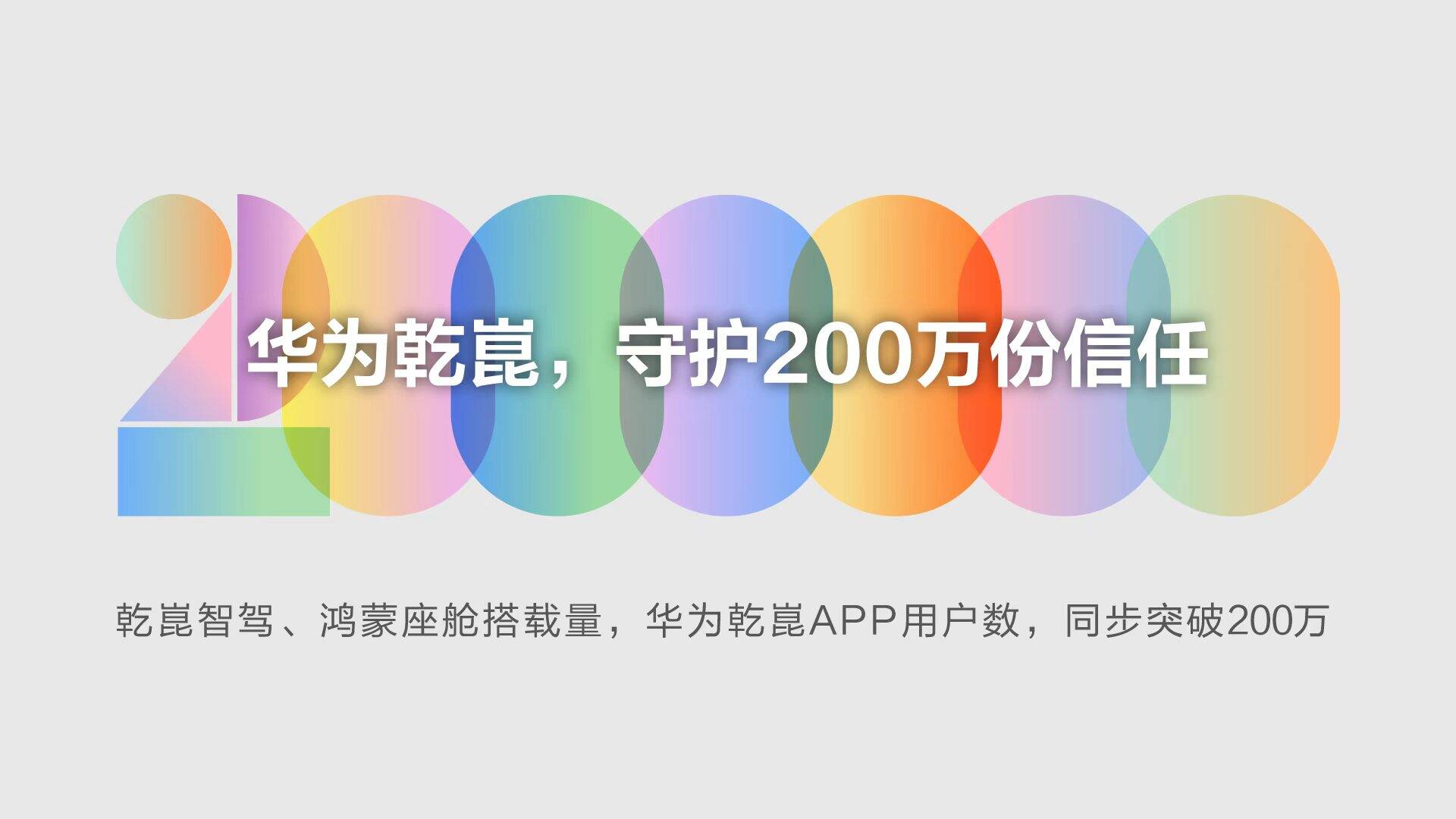 华为乾崑智驾搭载量、鸿蒙座舱搭载量及APP用户数同步突破200万