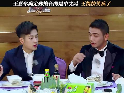 王嘉尔确定你擅长的是中文吗，王凯快笑疯了 王嘉尔
