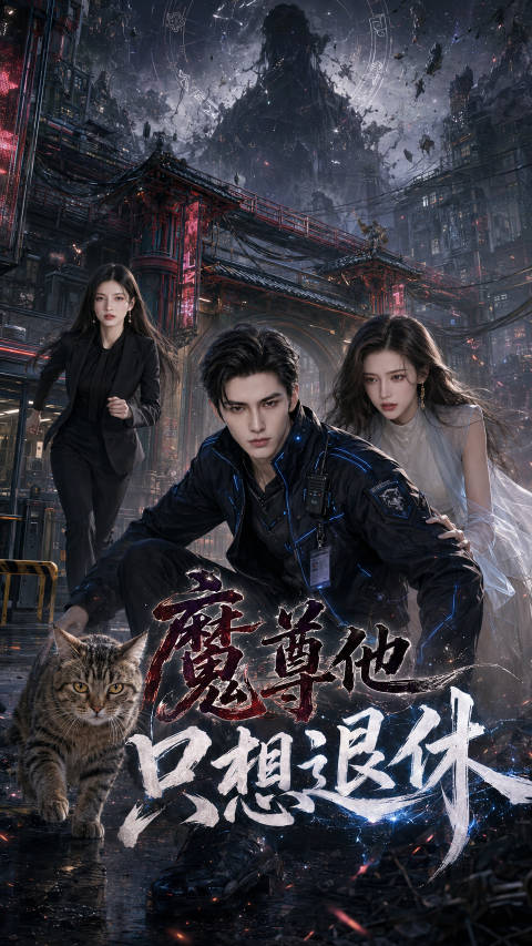 短剧·魔尊他只想退休-第8集-无极魔尊陆沉厌倦纷争，退休后隐居都市，在龙腾小区当起保安，日日撸猫喝枸杞，只想安稳摆烂。谁