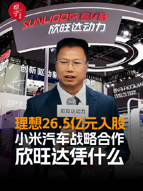 理想汽车26.5亿入股欣旺达动力，小米汽车联手打造龙甲电池