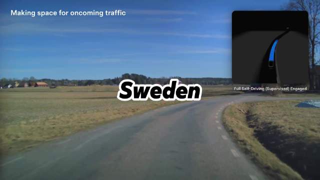 特斯拉FSD在瑞典测试中遇到的复杂路况