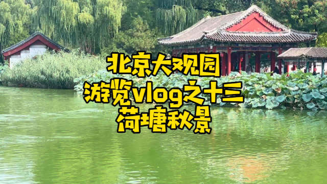 北京大观园荷塘秋景，红楼梦取景地游览