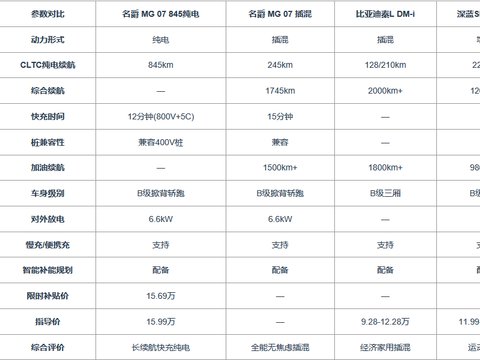 充电桩不方便买什么电车？横评