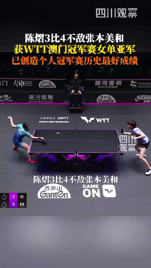 陈熠获女单亚军
