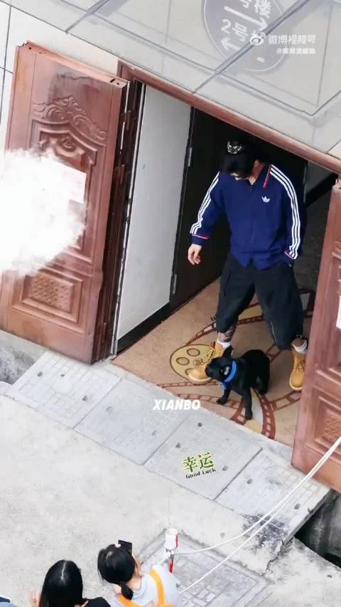 早晨愉快Have A Nice Day黑啤好乖哟..陪爹爹去进妆