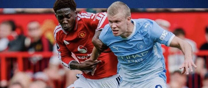 英超｜十人曼城1-0曼联，哈兰德制胜，福登染红