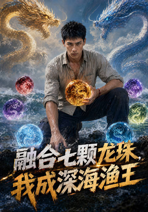 短剧·融合七颗龙珠，我成深海渔王-第45集-林海失足坠入锁龙井意外获得避水龙珠。他凭借龙珠能力下海捕捞珍稀海产，结识酒楼