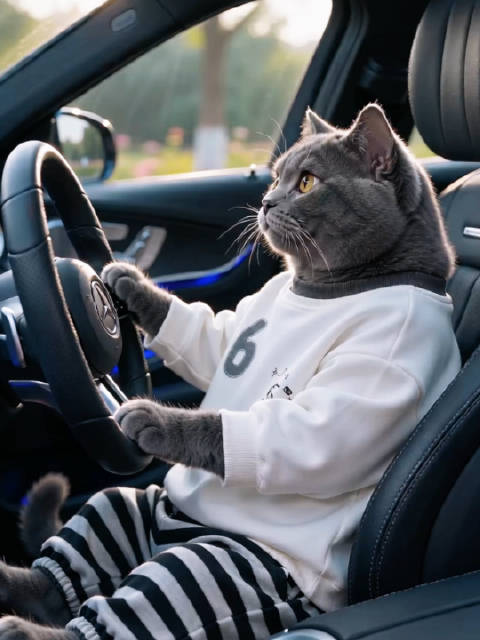 豪车还得豪猫开呀