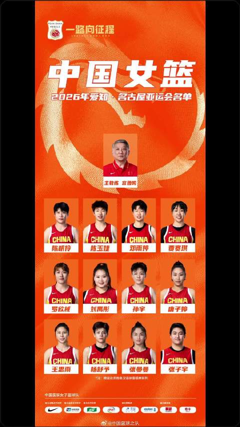 女篮亚运名单公布