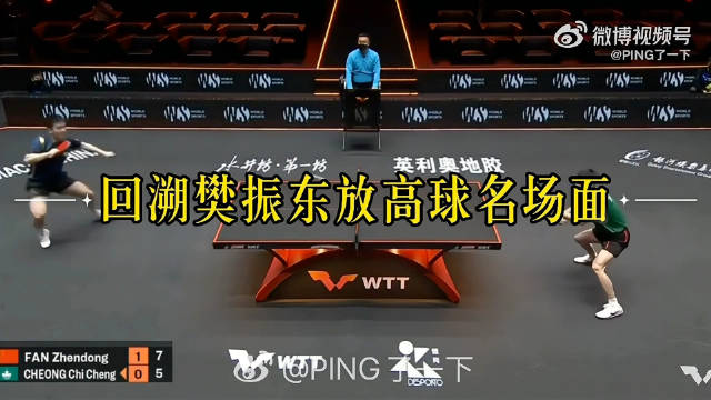 樊振东被动局面下连续高质量高球，远台对拉得分