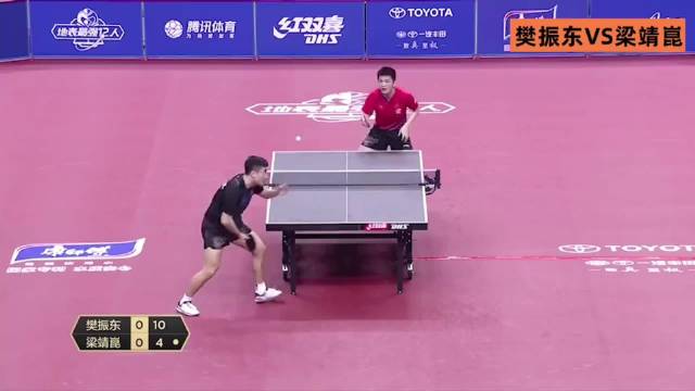 樊振东梁靖崑史诗级对战，二胖组合高速暴力对抗，燃爆全场