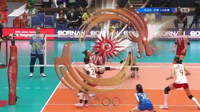 亚运会女排龚翔宇客串二传组织快攻