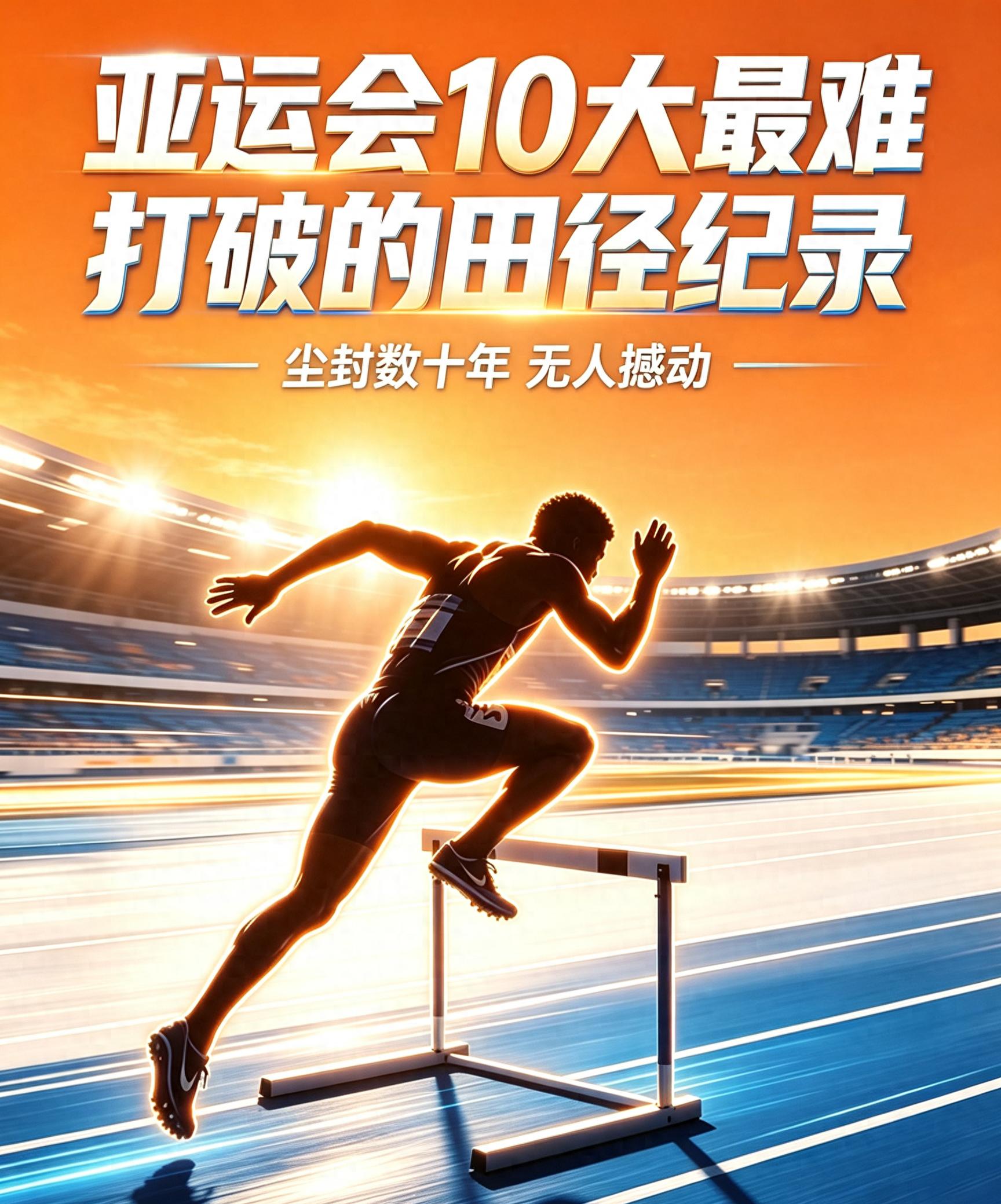 亚运会10大最难打破的田径纪录：中国占4席，刘翔、隋新梅领衔