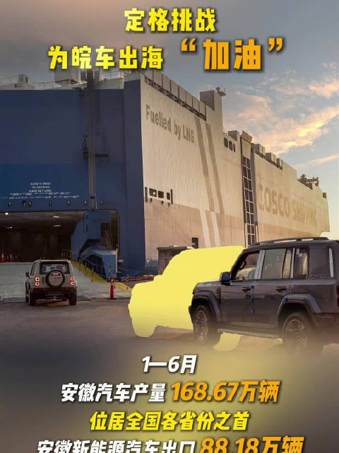 定格挑战！皖车出海继续位居全国第一