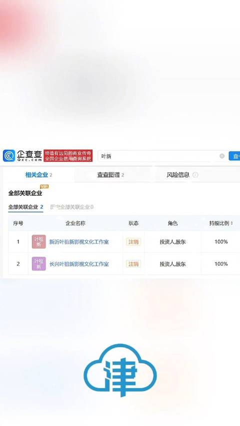 暂未发现张佳宁叶祖新存在商业关联