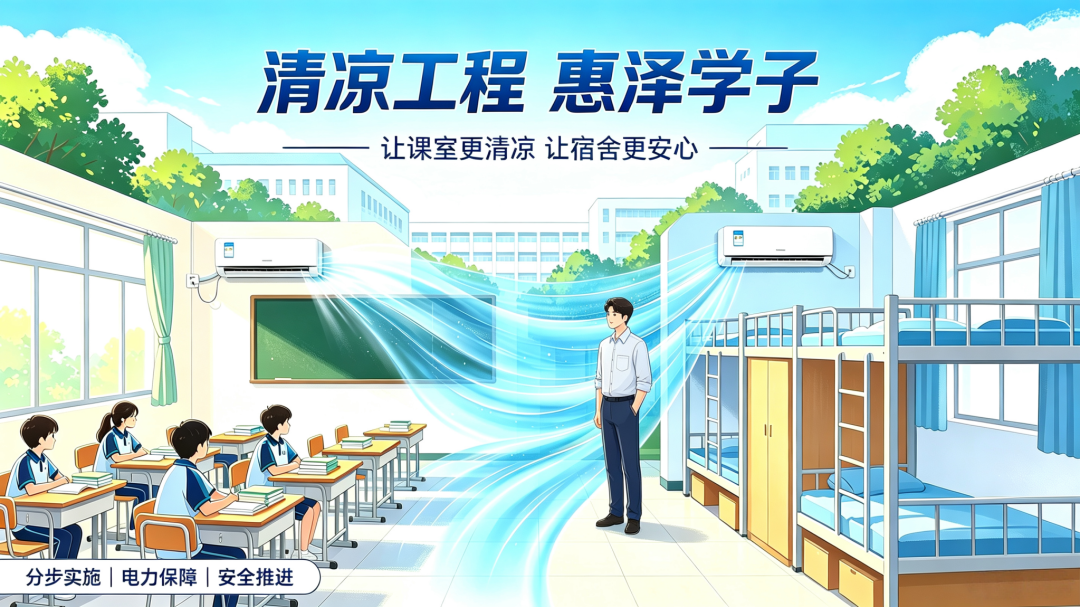 清远启动校园 “清凉工程”,全市中小学宿舍、课室将实现空调全覆盖 清远启动校园 “清凉工程”,全市中小学宿舍、课室将实现空调全覆盖
