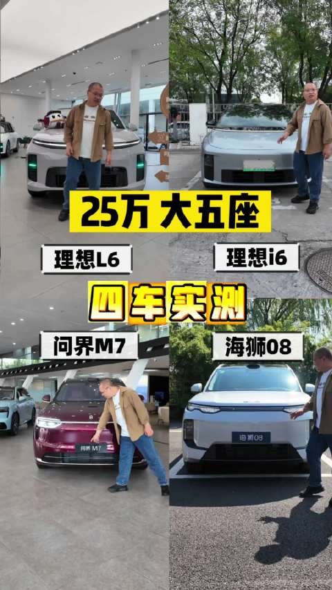 25万买大五座，L6、i6、M7、海狮08四车实测