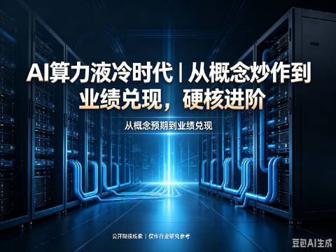 AI算力液冷时代｜从概念炒作到业绩兑现，硬核进阶