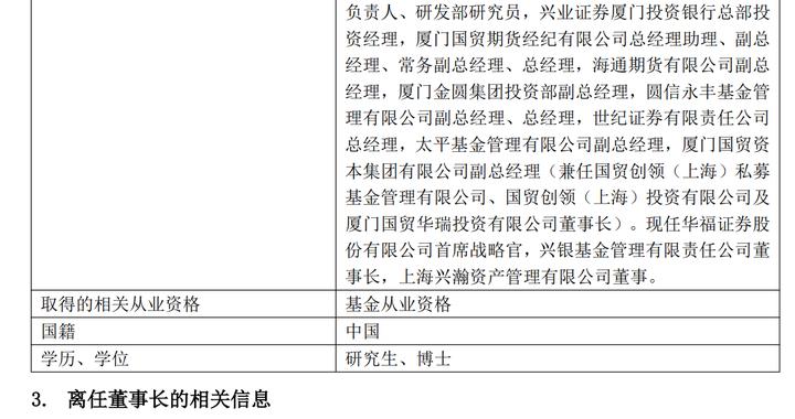 兴银基金迎董事长，董晓亮接棒，曾掌舵圆信永丰