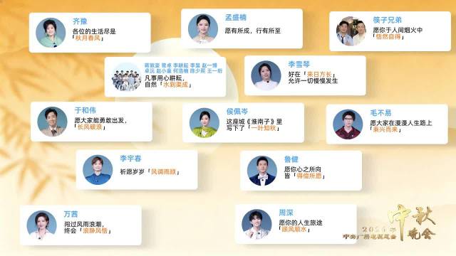央视秋晚祝福主打一个成意满满 请查收↓