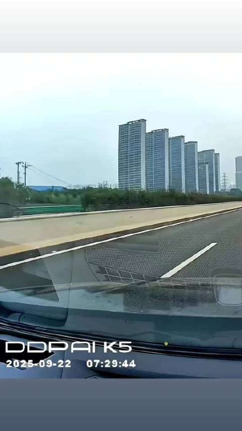 大货车素质高不停路中间
