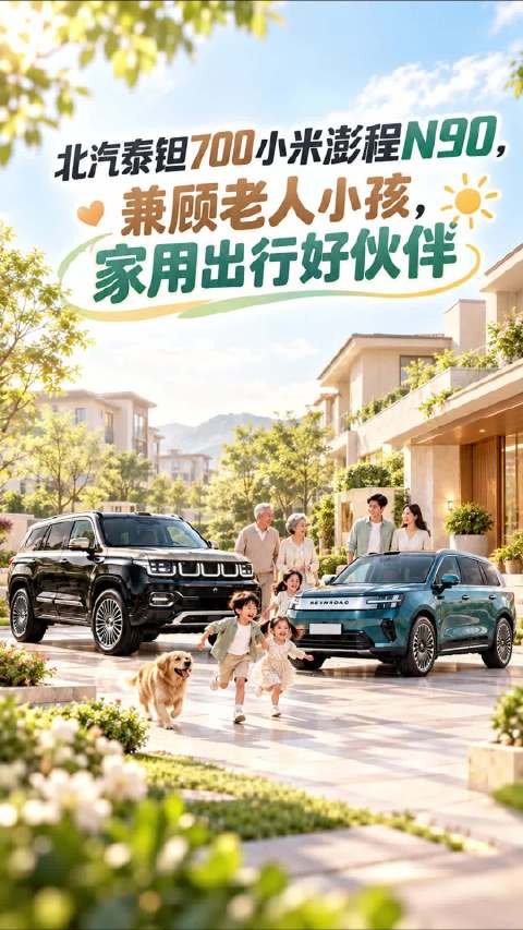 北汽泰钽700vs小米澎程N90，兼顾老人小孩，家用出行好伙伴
