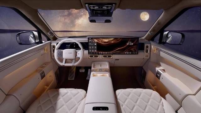 比亚迪方程豹钛 9 内饰公布：预计四季度上市，定位 6 座插混大型 SUV 车型