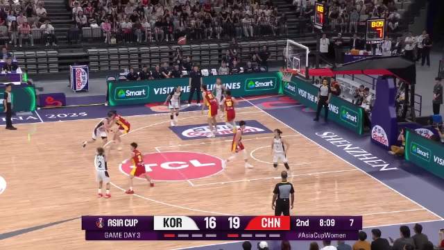 中国女篮去年亚洲杯小组赛缺韩旭仍压制韩国