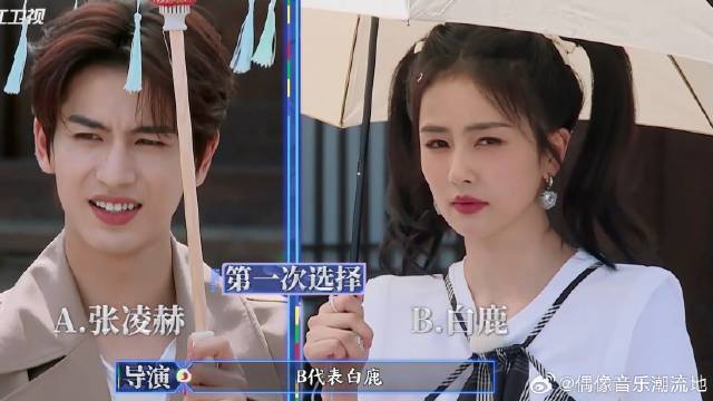 白鹿张凌赫二选一弹脑门 本以为都会选张凌赫，谁料最后结果令人意外
